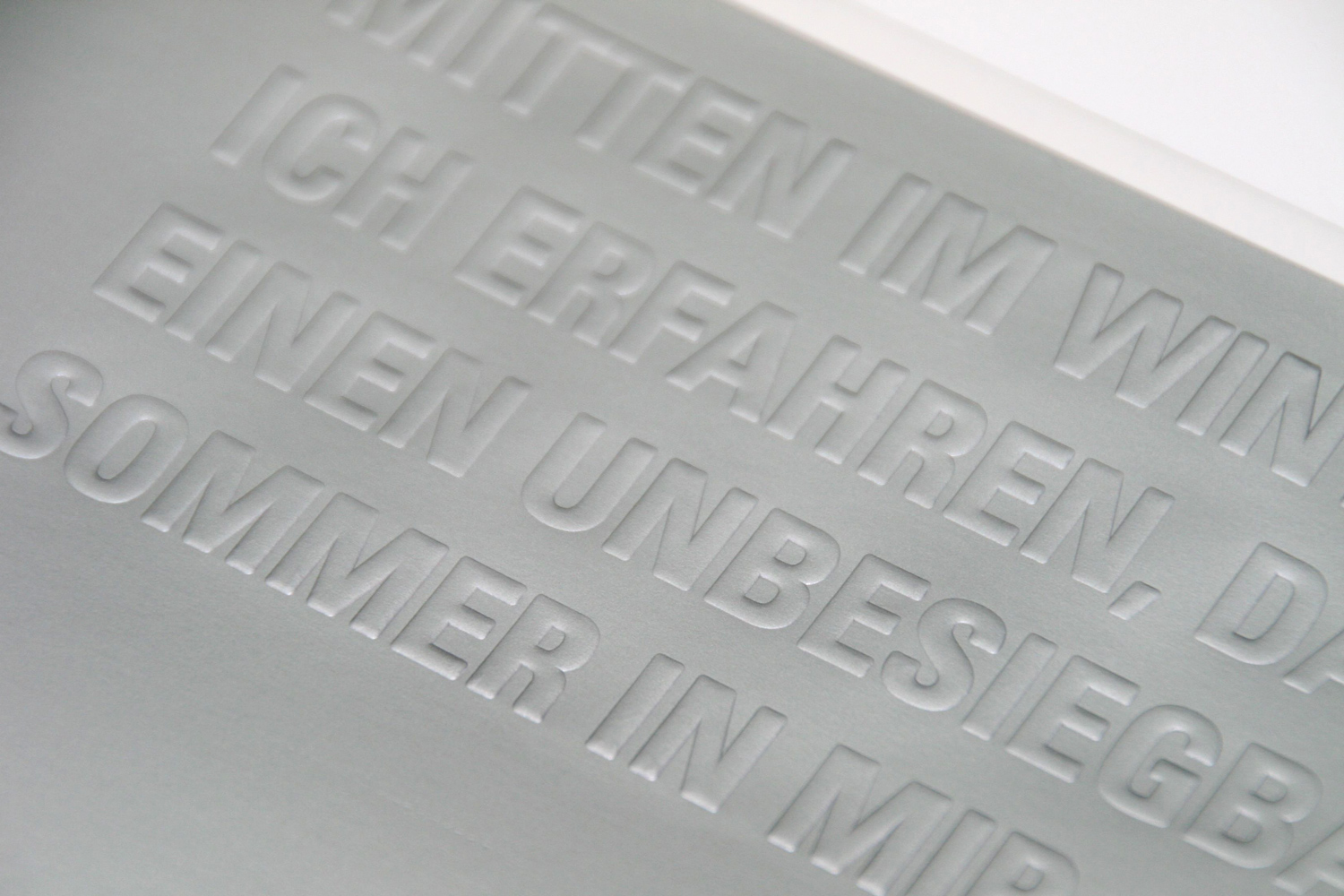 Prägung Blindprägung Von Buchstaben