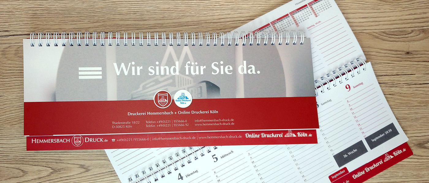 individuelle Kalender und Jahresplaner im Digitaldruck