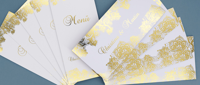 Veredelung Hochzeitskarten Mit Goldfolie