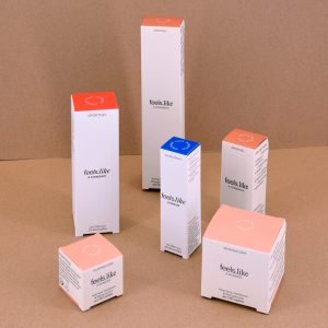 Produktverpackungen Der Marke Feels.like Für Sportgel, Mundspray Und Wundbalsam – Druckerei Hemmersbach