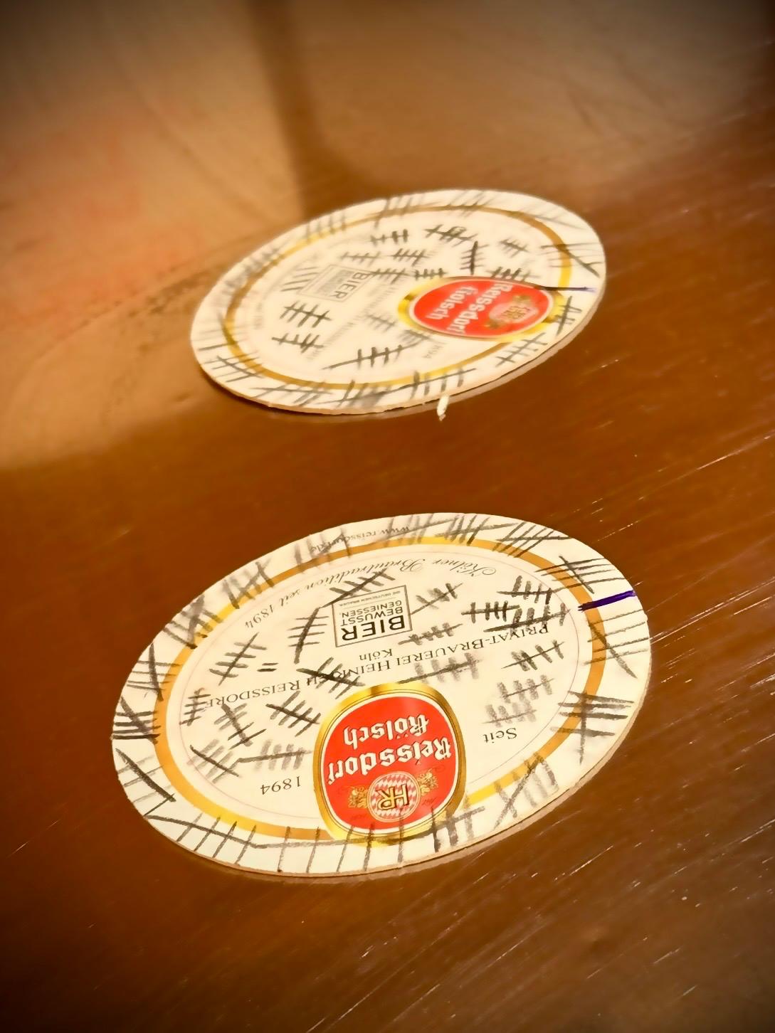 Bierdeckel Mit Strichliste – Kneipenbeispiel